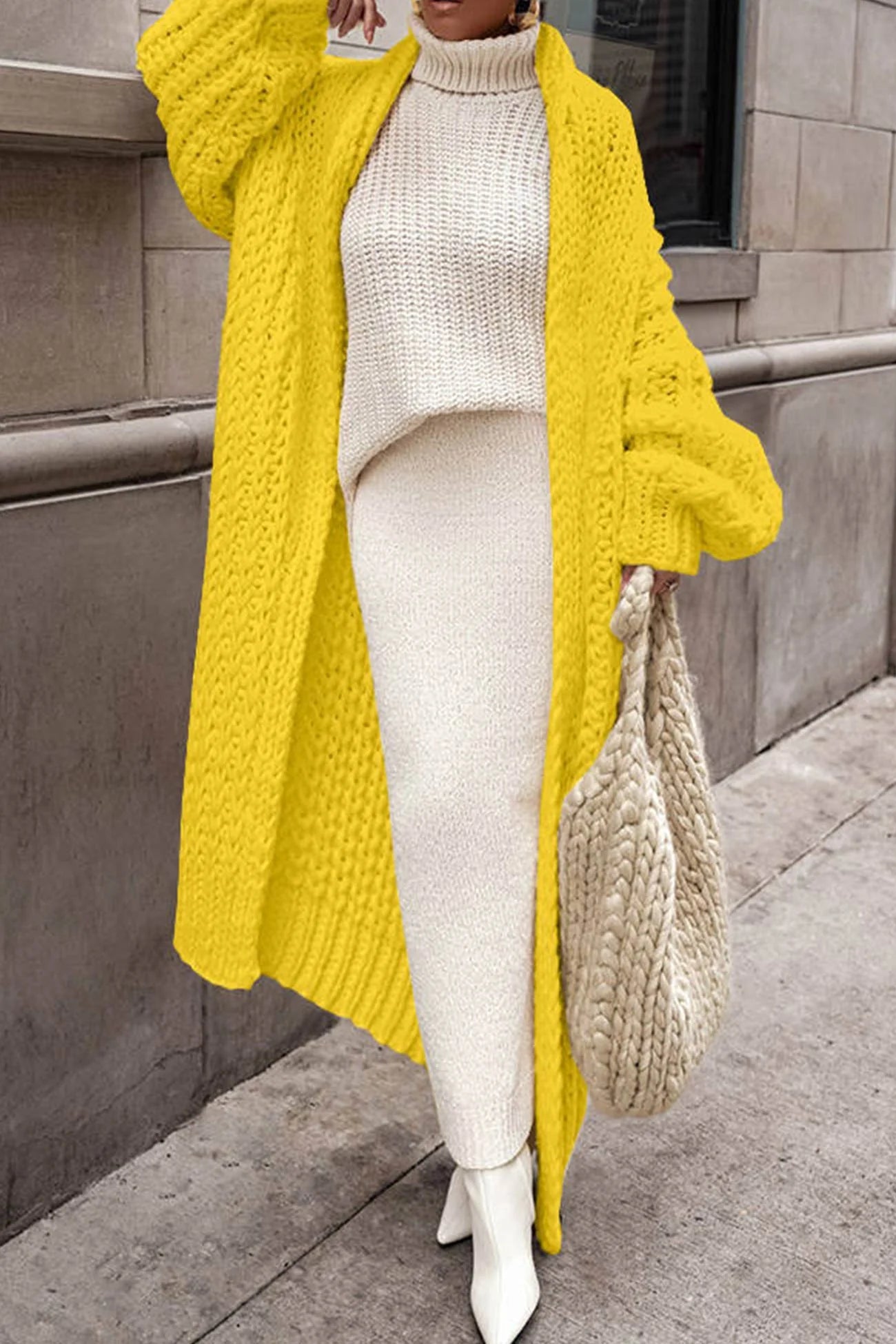 Women’s Chunky Knit Maxi Cardigan