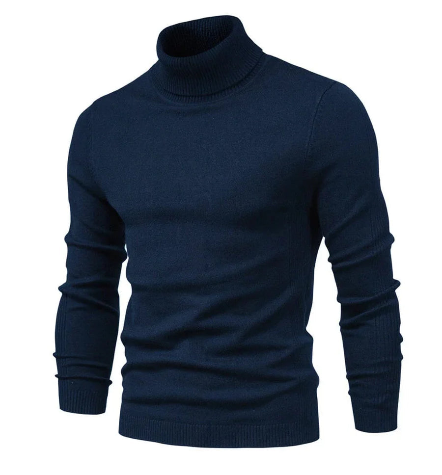 Soft Knitted Turtleneck Sweater for Men