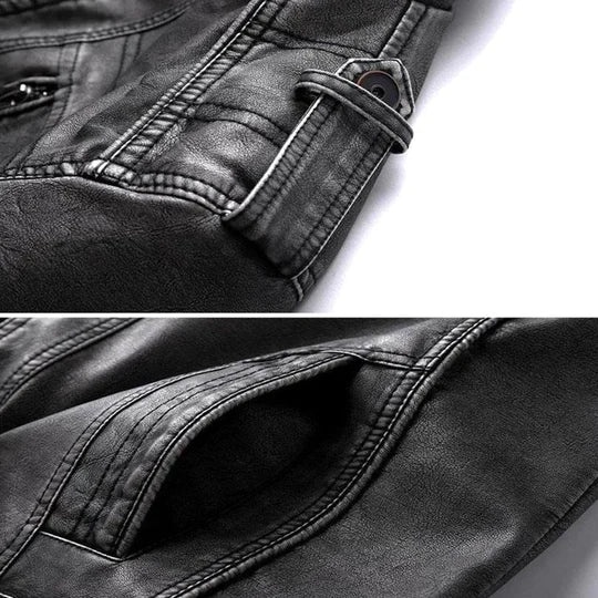 Alpha | Black Jacket with Tough Design for Men