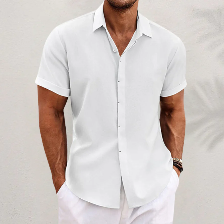 Liam - Men’s Classic Short-Sleeve Linen Shirt