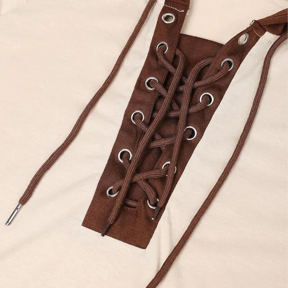 Jerico | Modern Men's Hooded Lace-Up Sweatshirt