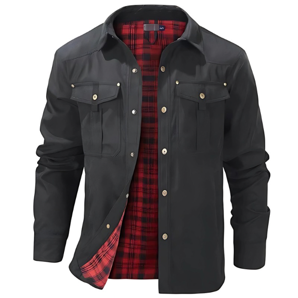 Men’s Stylish Utility Jacket with Flannel Lining