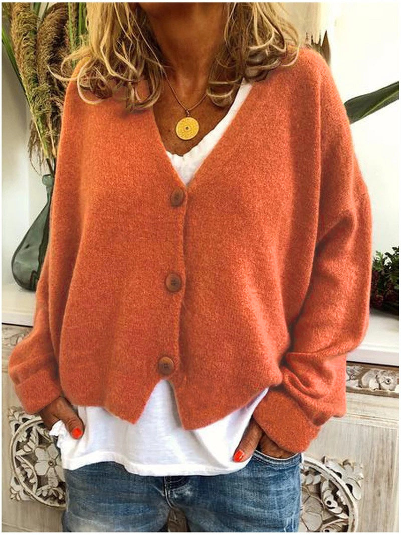 Soft Knit V-Neck Cardigan for Women