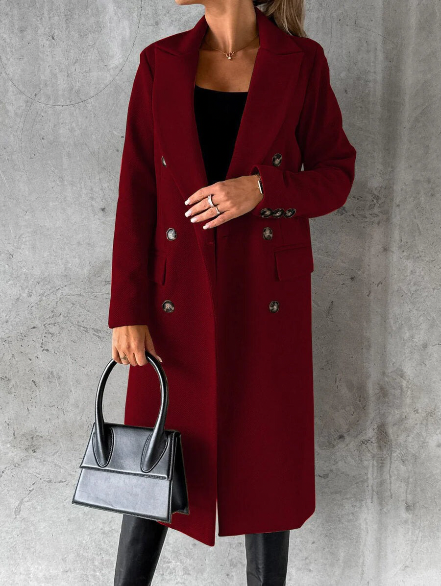 Women’s Timeless Double-Breasted Long Coat