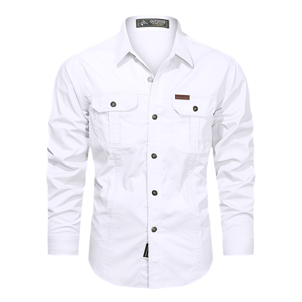 Durable Cotton Long-Sleeve Shirt for Men
