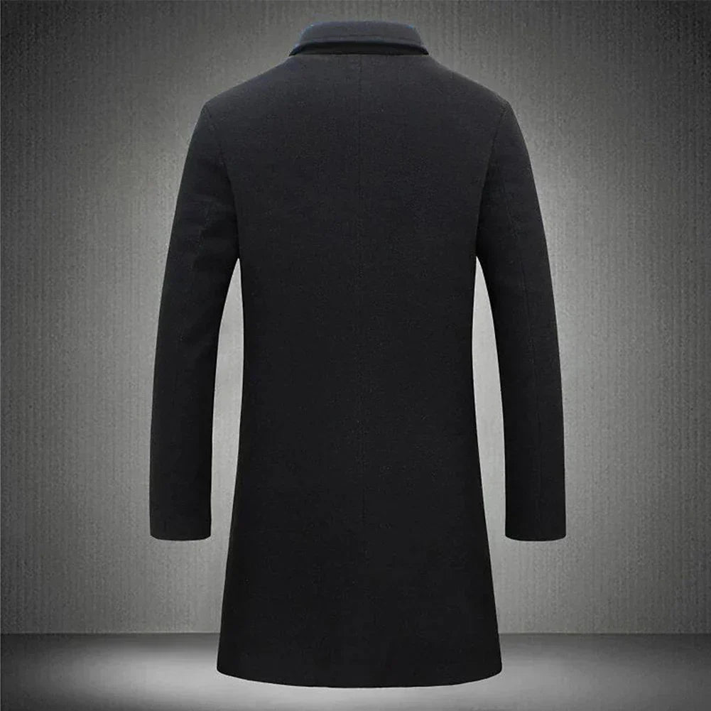 Lamar | Long Smart Coat with Timeless Elegance for Men