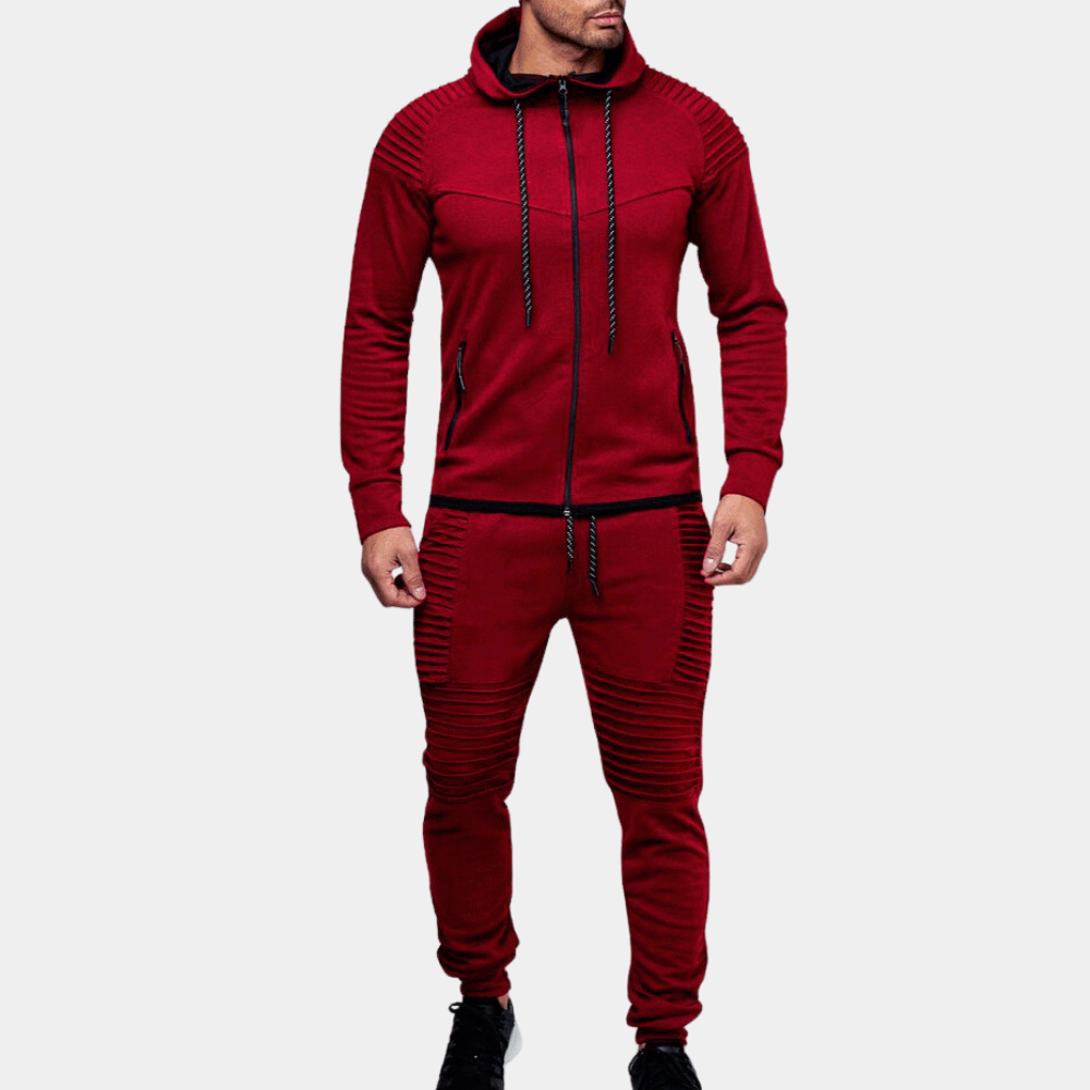 Arek | Stylish Men's Tracksuit with Hooded Vest and Sweatpants