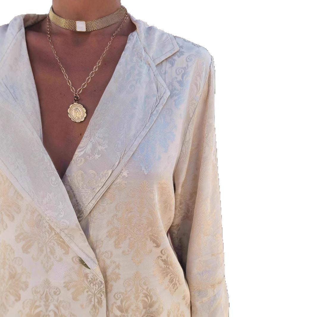 Monroee | Wide-Leg Pants Set with Structured Blazer for Women