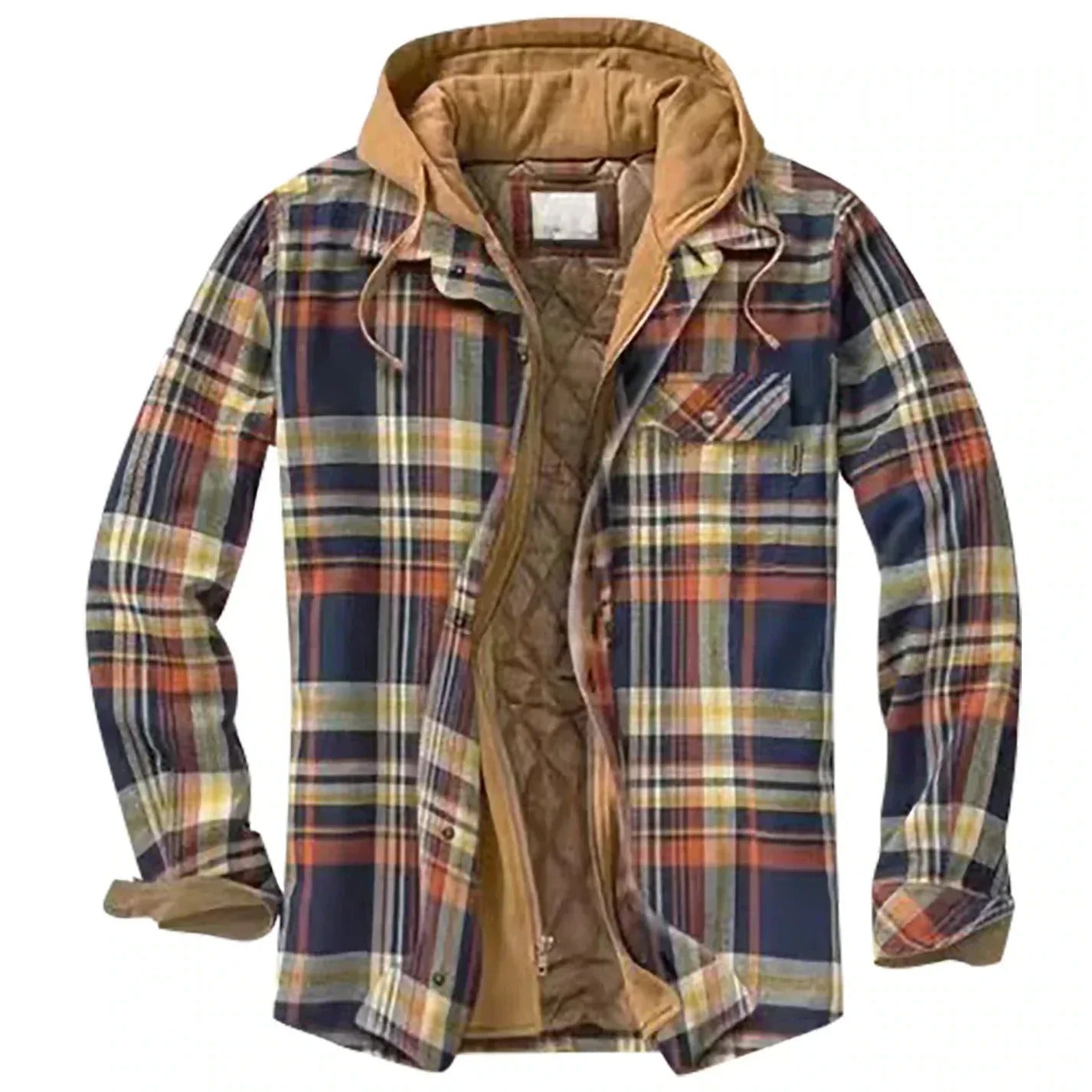 Fenrian | Modern Plaid Hooded Jacket for Men