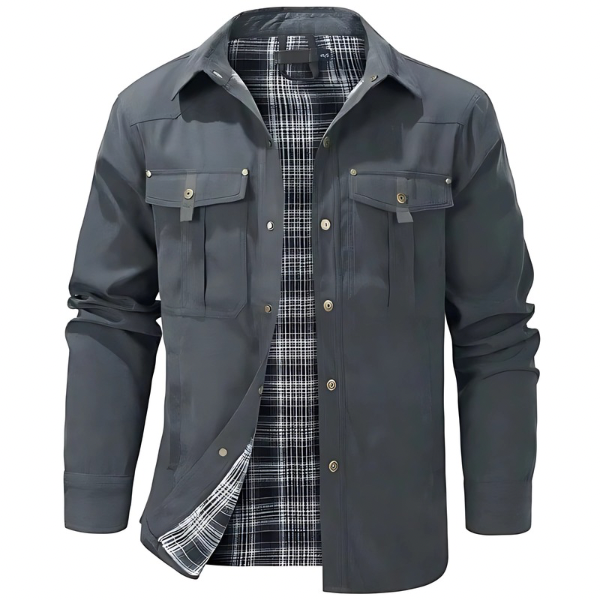 Men’s Stylish Utility Jacket with Flannel Lining