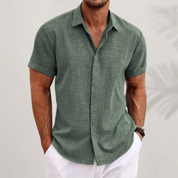 Liam - Men’s Classic Short-Sleeve Linen Shirt
