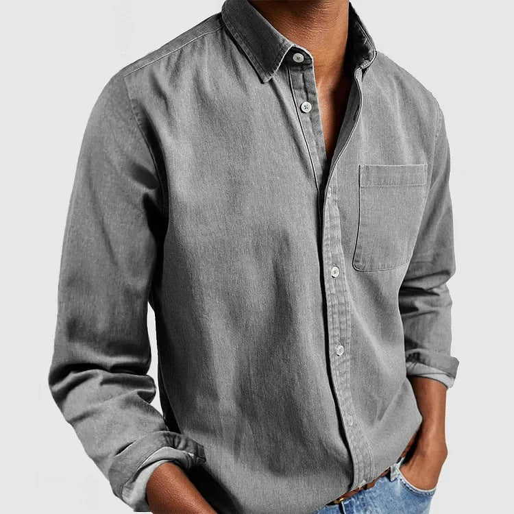 Men’s Casual Long Sleeve Cotton Shirt
