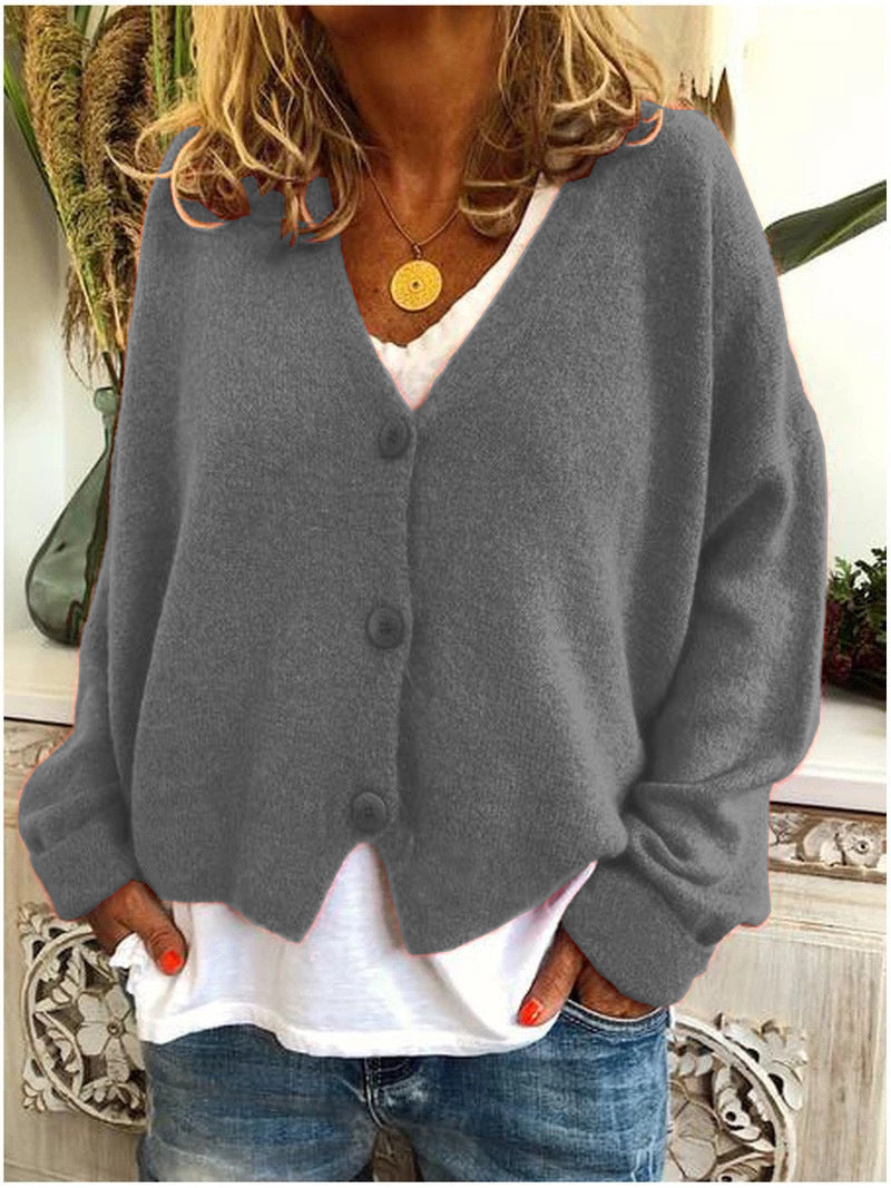 Soft Knit V-Neck Cardigan for Women
