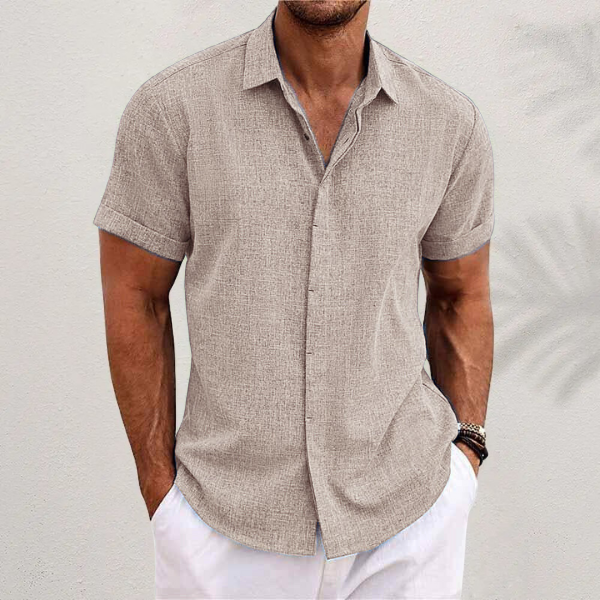 Liam - Men’s Classic Short-Sleeve Linen Shirt