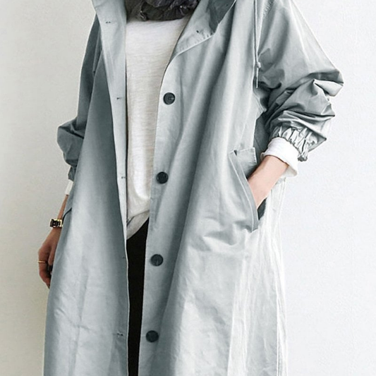 Zephyrine | Long Waterproof Trench Coat for Women