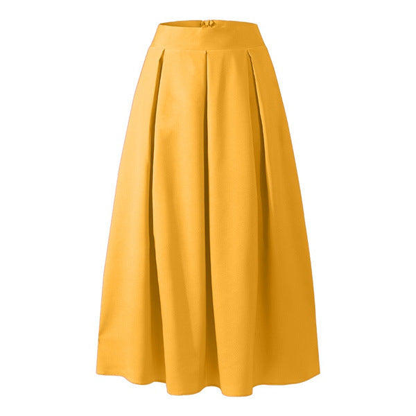 Felicity | High-Waisted Pleated Skirt in Solid Color for Women