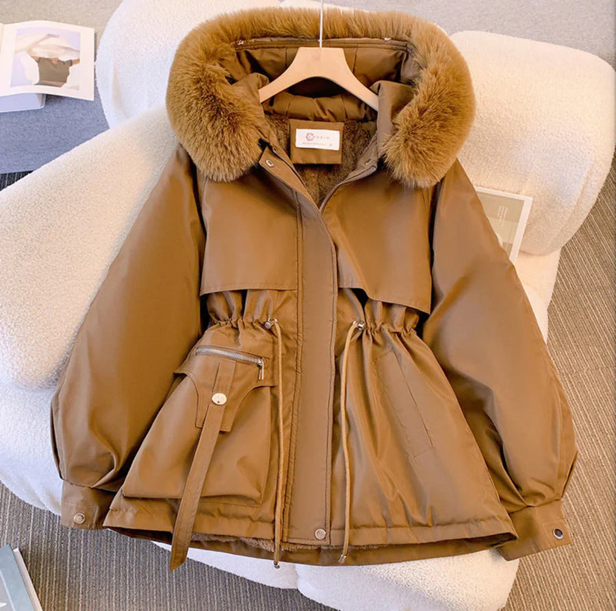 Isabella - Cozy Women’s Parka Jacket with Fur Hood