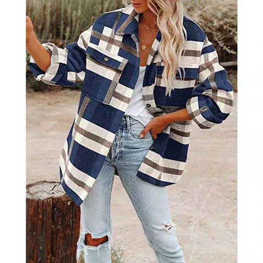 Tin | Classic Plaid Jacket for Women