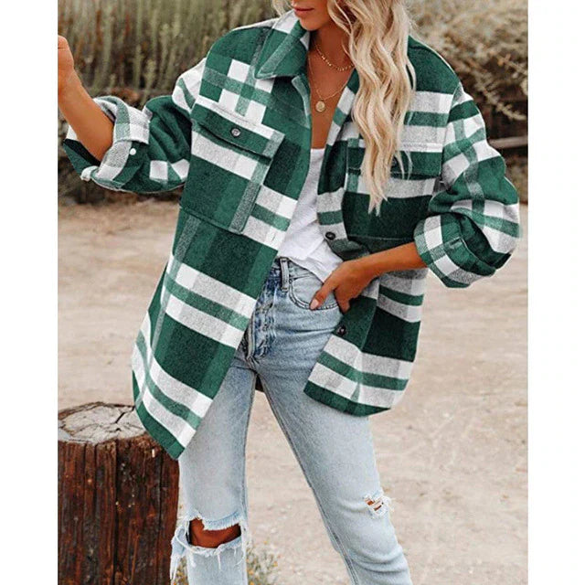Tin | Classic Plaid Jacket for Women