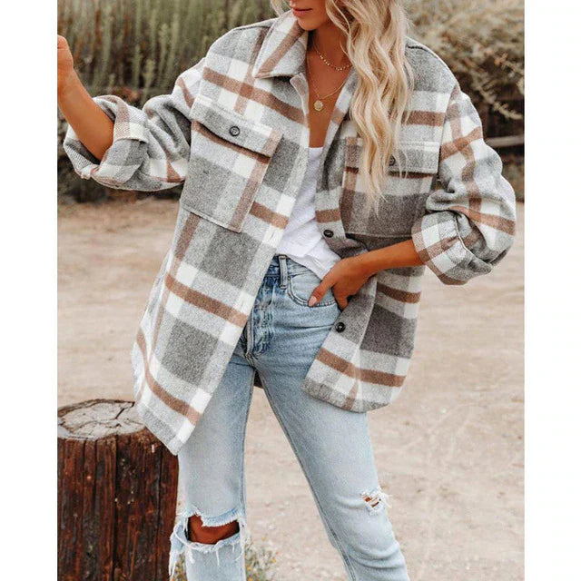 Tin | Classic Plaid Jacket for Women