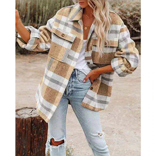 Tin | Classic Plaid Jacket for Women