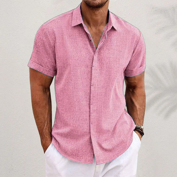 Liam - Men’s Classic Short-Sleeve Linen Shirt