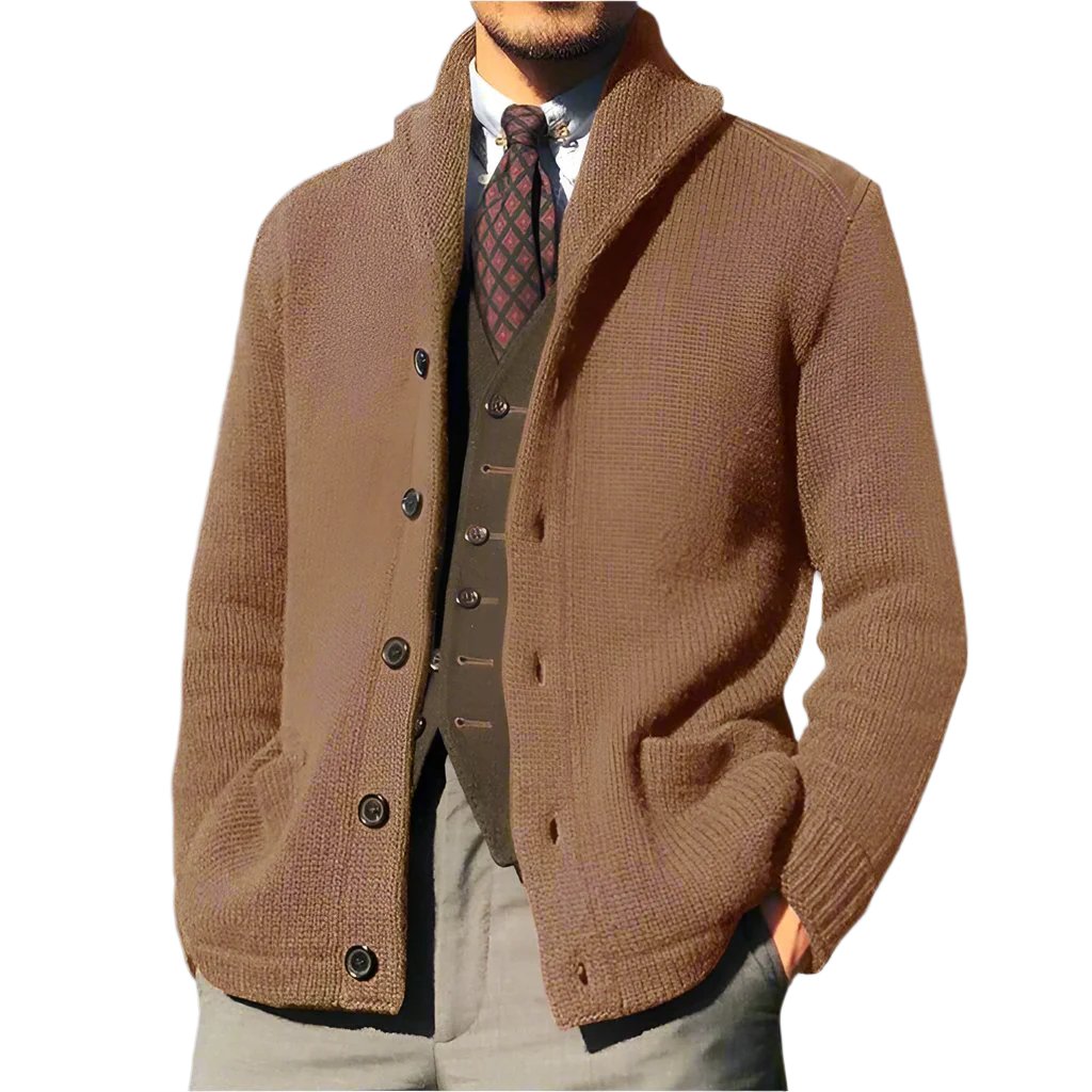 Raj | Premium Knitted Button-Up Cardigan for Men