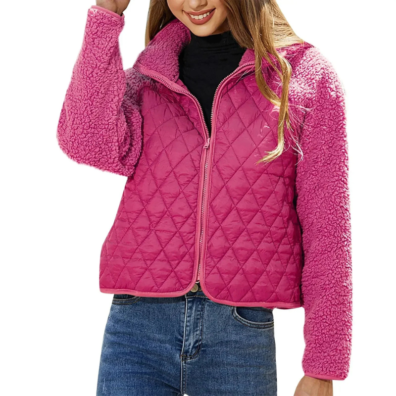 Elaraa | Quilted Warm Long-Sleeve Jacket for Women