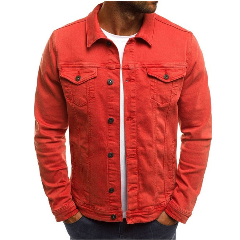 Casual Men’s Button-Up Denim Jacket