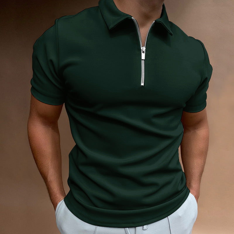 Men’s Zip-Up Polo Shirt