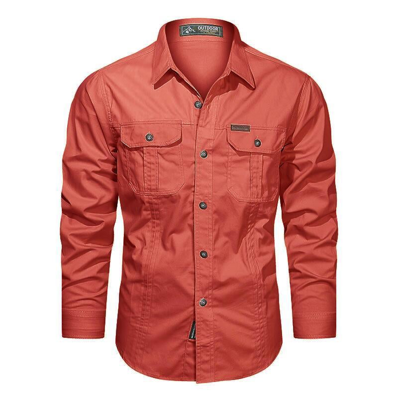 Durable Cotton Long-Sleeve Shirt for Men