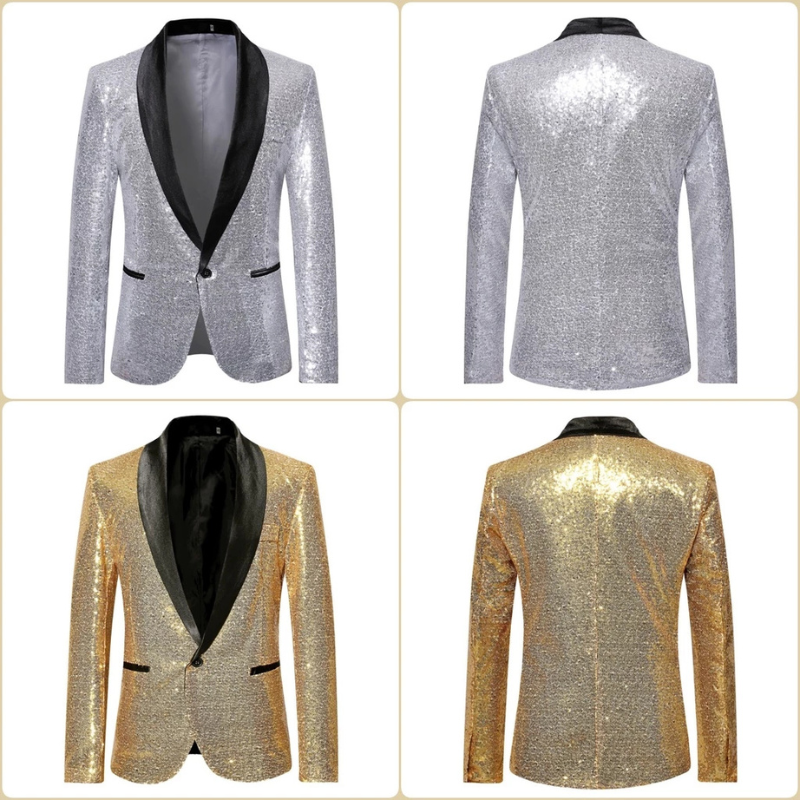 Kester | Formal Sequin Coat for Men