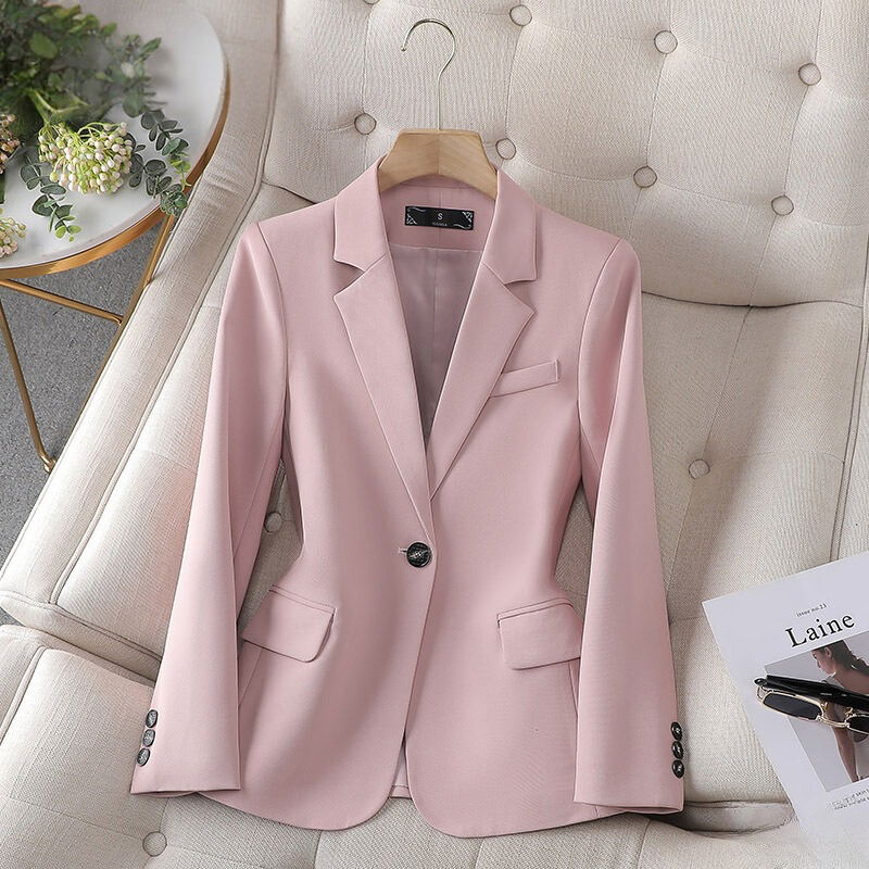 Women’s Elegant Blazer with One-Button Closure