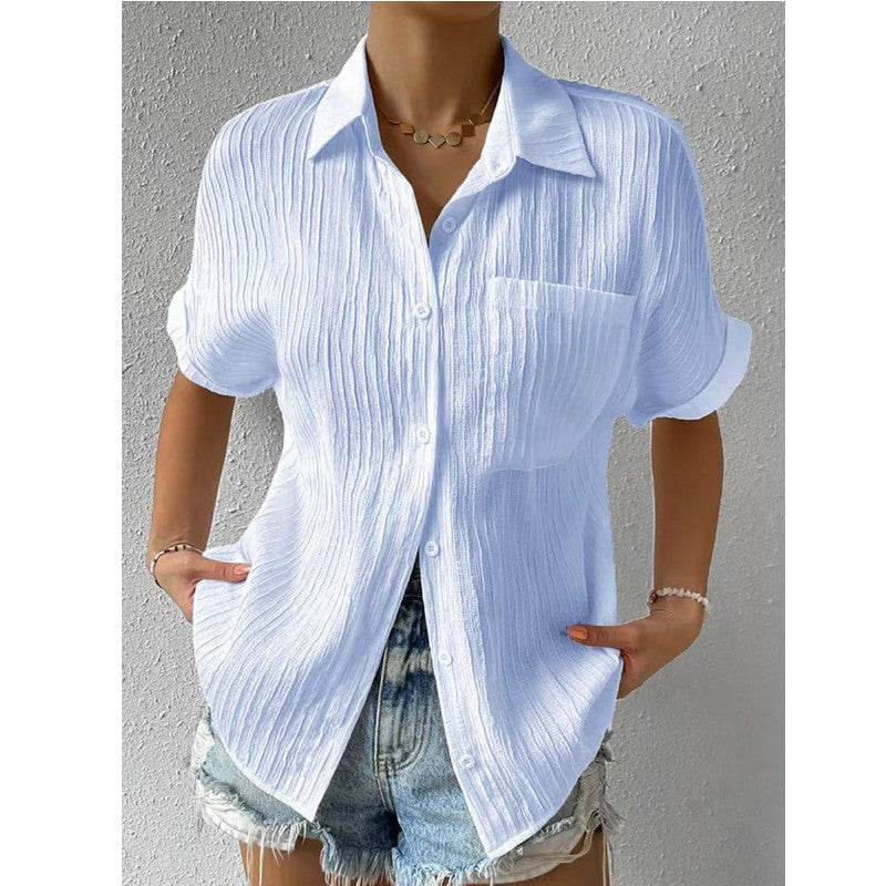 Women’s Lightweight Cotton Button-Up Shirt