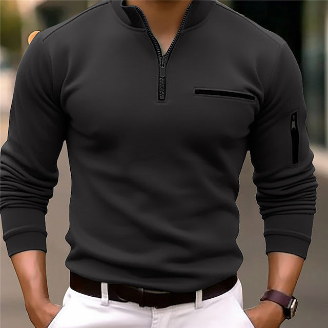 Men’s Slim-Fit Quarter-Zip Pullover