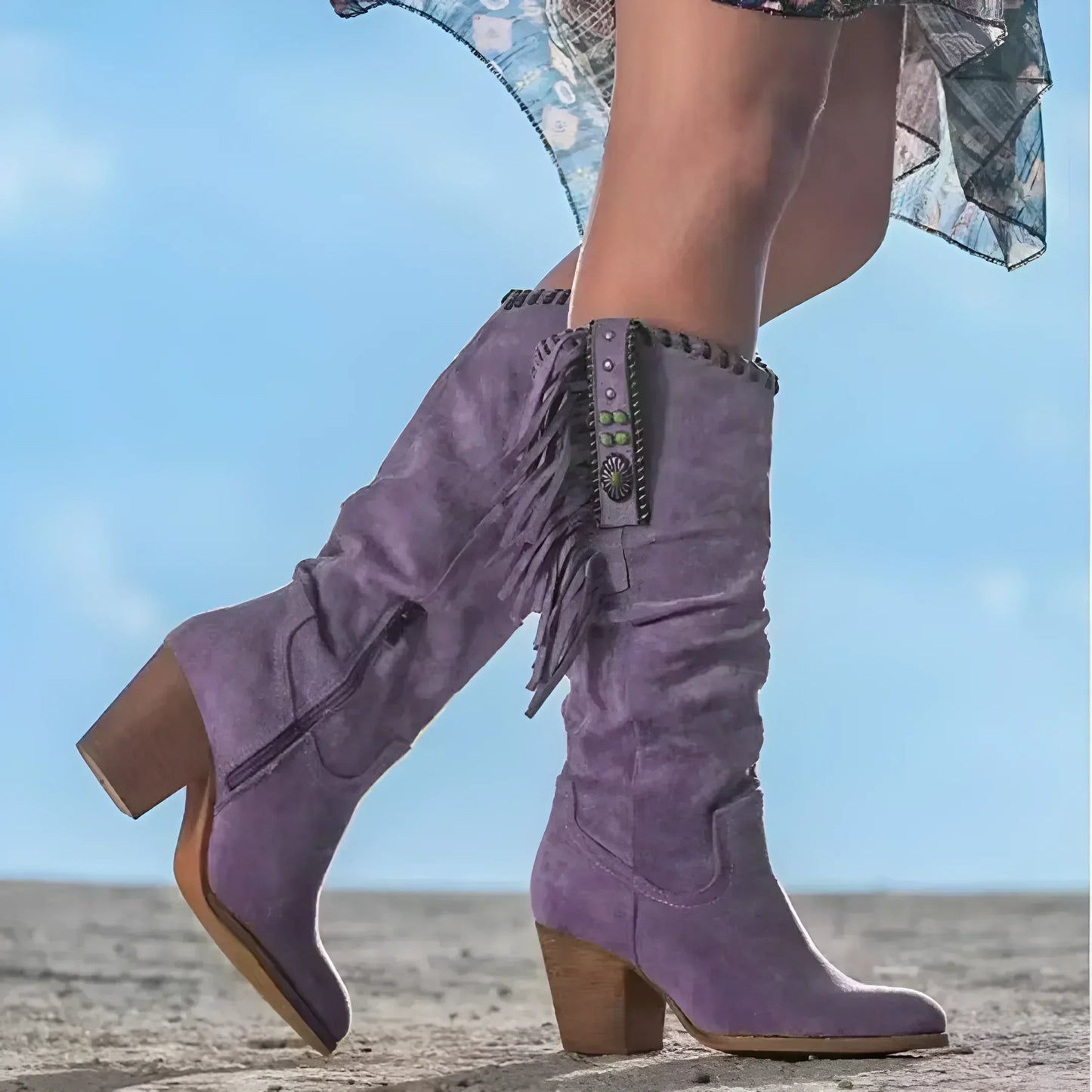 Solenea | Boho Western Cowboy Boots for Women