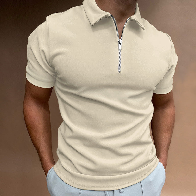 Men’s Zip-Up Polo Shirt