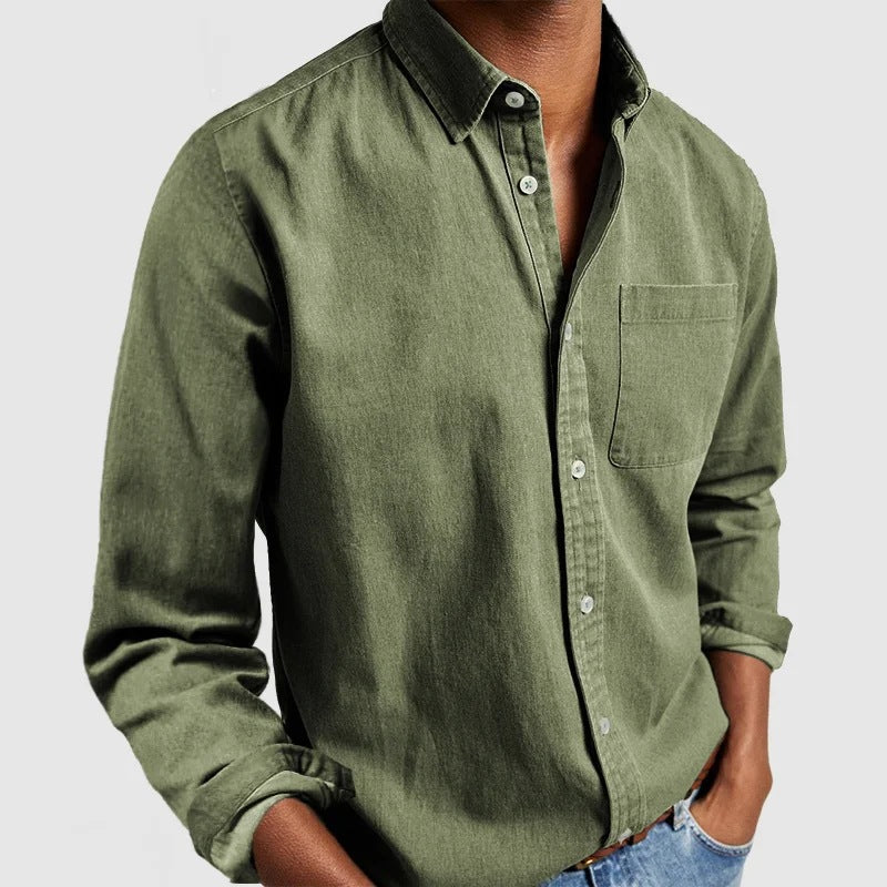 Men’s Casual Long Sleeve Cotton Shirt