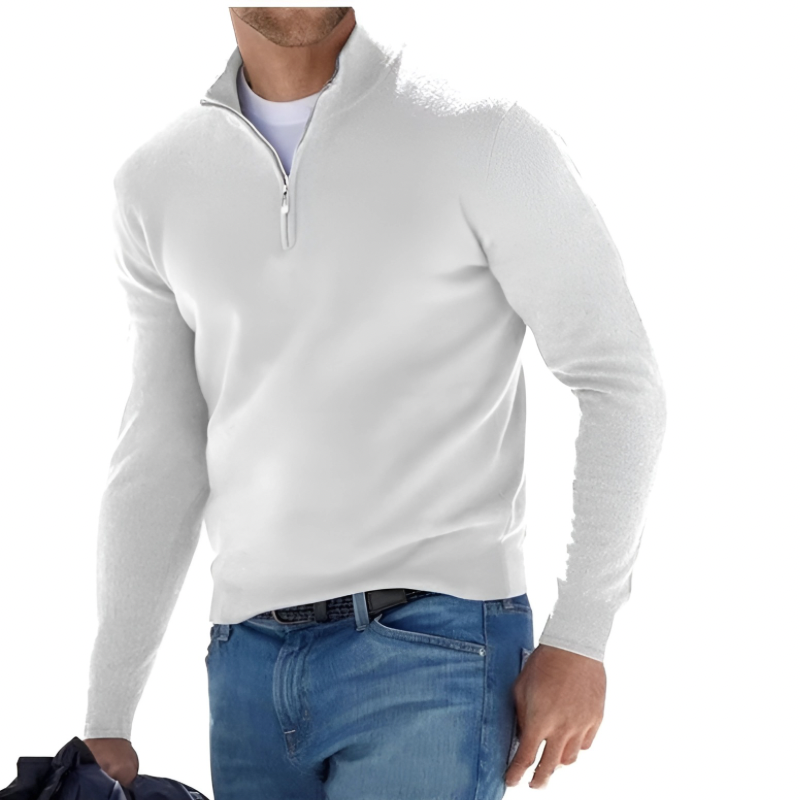 Men’s Classic Quarter-Zip Knitted Sweater