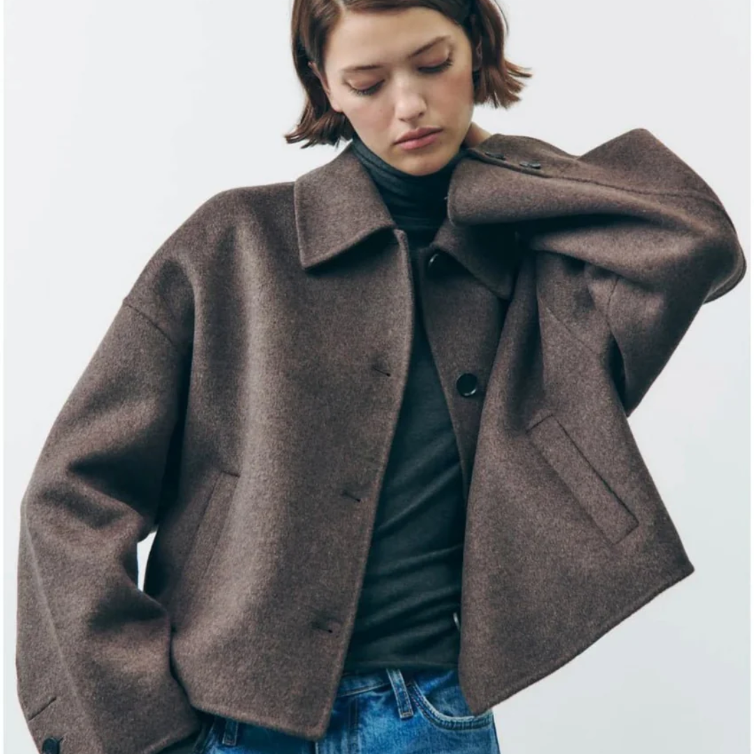 Ethelyn | Oversized Button-Down Winter Coat for Women