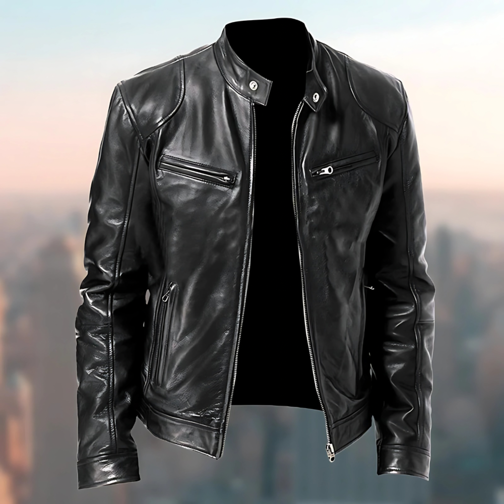 Men’s Classic Leather Biker Jacket