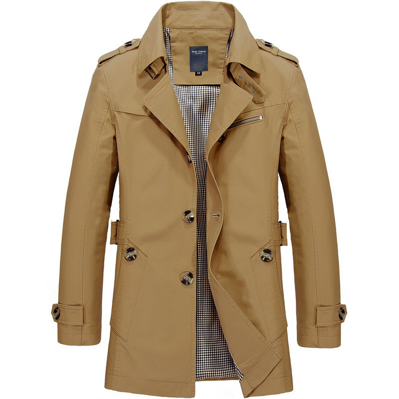 Men’s Classic Double-Breasted Trench Coat