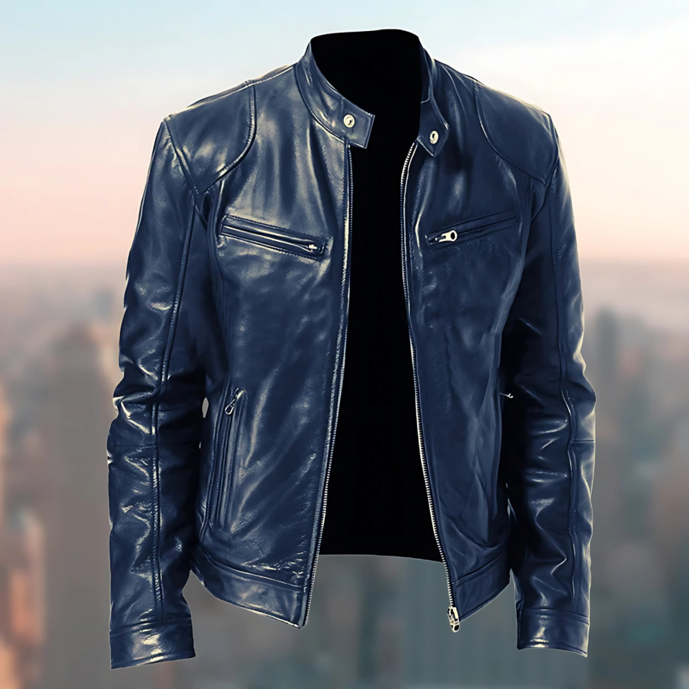 Men’s Classic Leather Biker Jacket