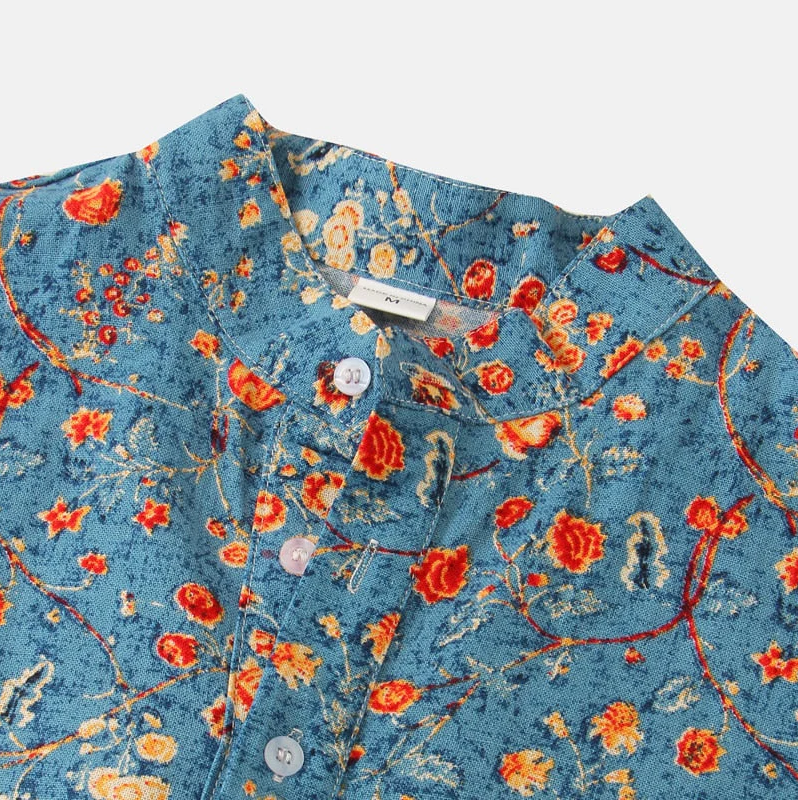 Marco | Floral Print Short Sleeve Shirt For Men