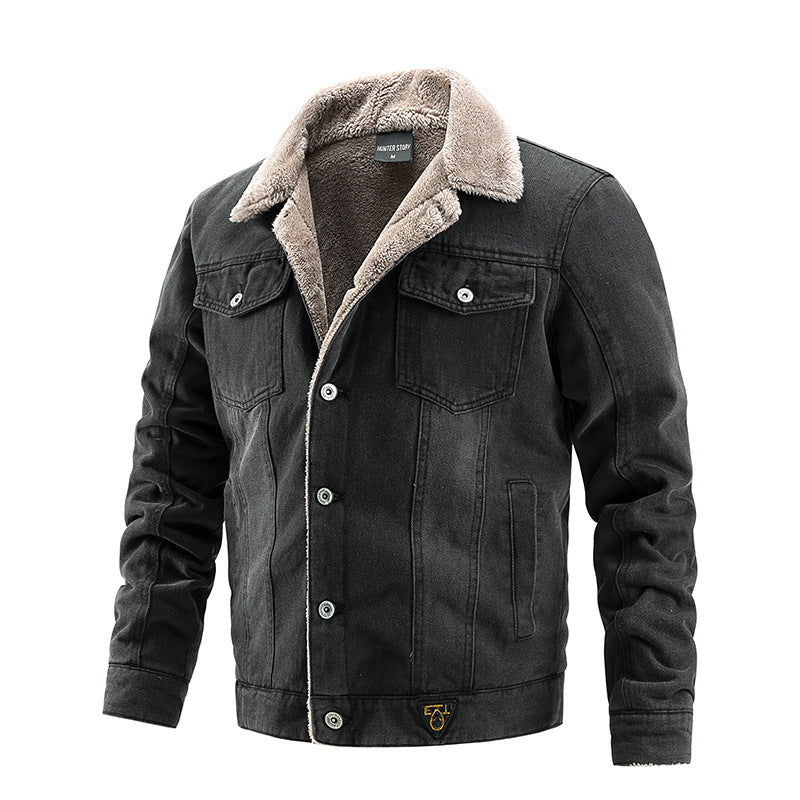 Men’s Comfortable Sherpa-Lined Denim Jacket