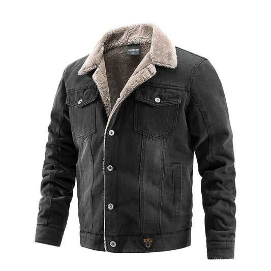 Men’s Comfortable Sherpa-Lined Denim Jacket