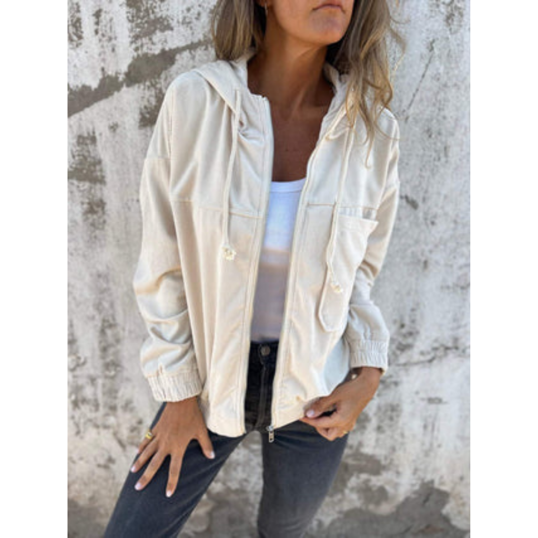 Zuleyka | Long-Sleeved Zip-Up Hooded Jacket for Women