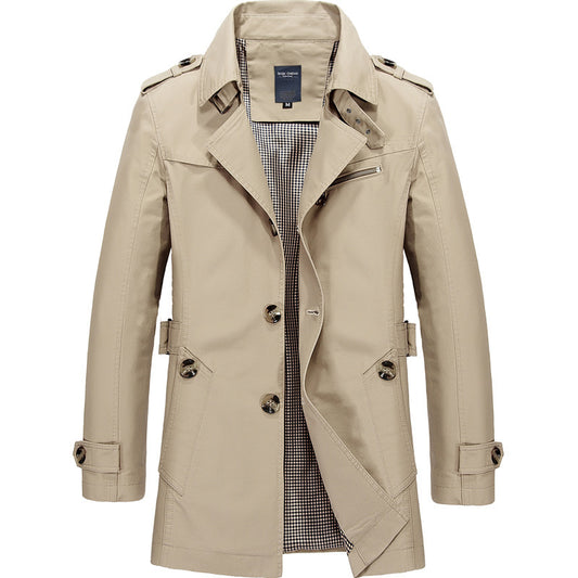 Men’s Classic Double-Breasted Trench Coat