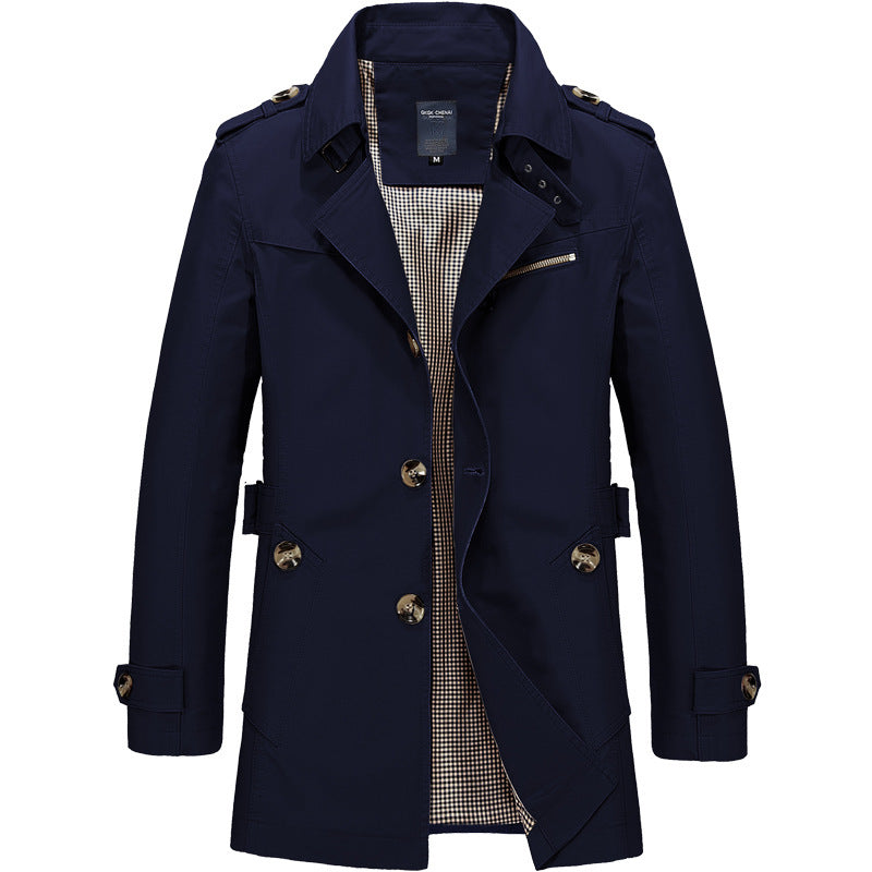 Men’s Classic Double-Breasted Trench Coat