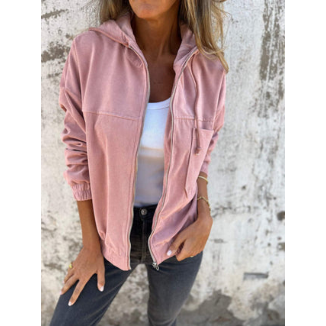 Zuleyka | Long-Sleeved Zip-Up Hooded Jacket for Women